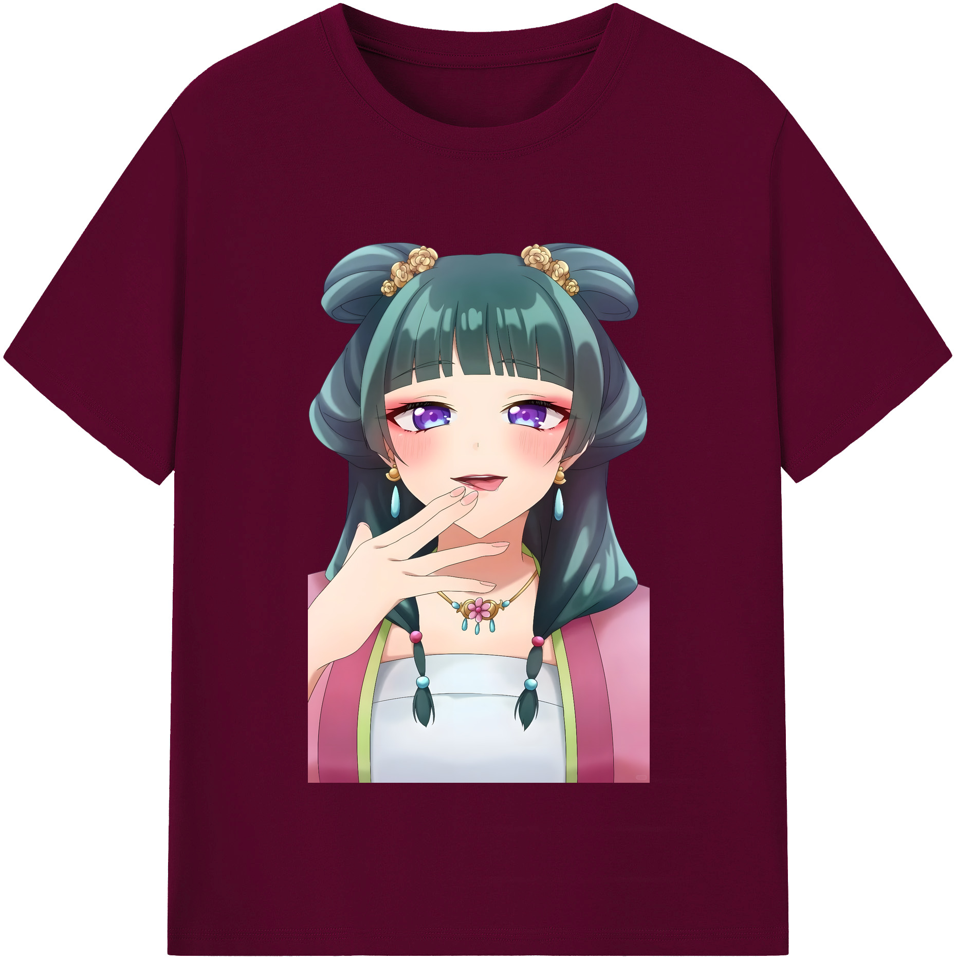 （画像用） 薬屋のひとりごと The Apothecary Diaries レディースカジュアルプリントTシャツ（綿100％）